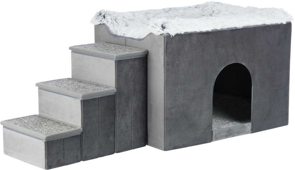 Trixie 38039, Cave pet bed, Indoor, Cat, Pilkas, Rectangular, Monochromatic