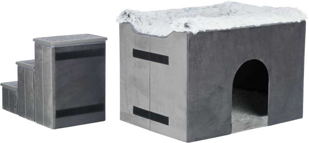 Trixie 38039, Cave pet bed, Indoor, Cat, Pilkas, Rectangular, Monochromatic