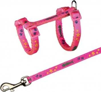 Trixie Komplektas katei nailoninis su petnešom,22-36 cm/10mm, 1,20m