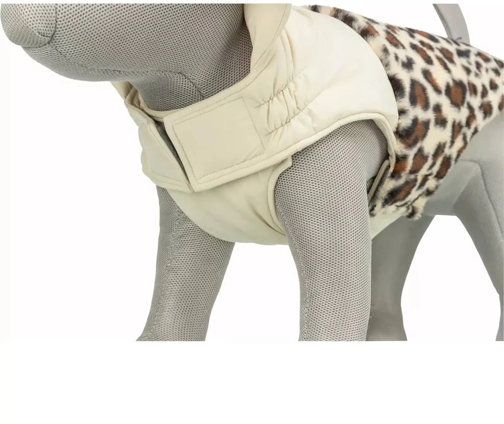 Trixie Ajou, płaszcz, šuniui, kreminė/leopard, XS, 30 cm (TX-680294)