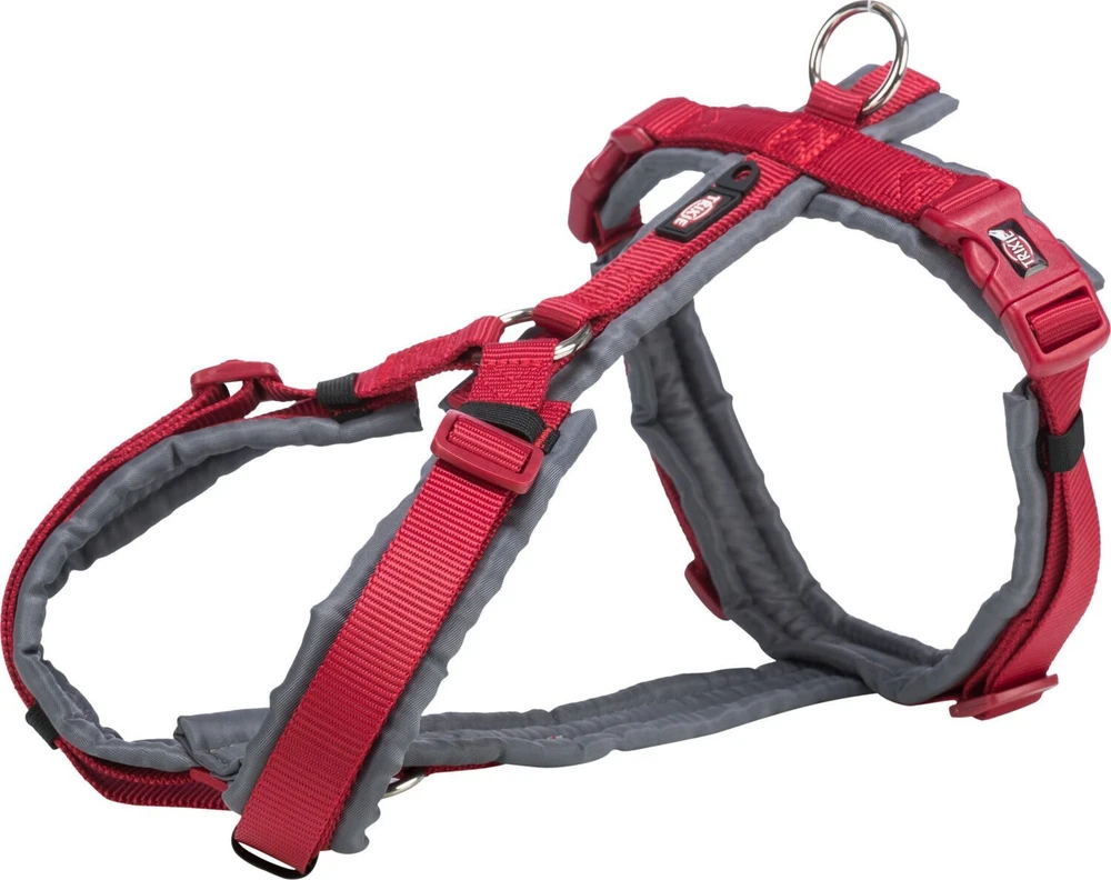 Trixie Premium Trekking, šunų pakinktai, raudonas/grafitas, juostos juosta, M–L: 62–74 cm/25 mm