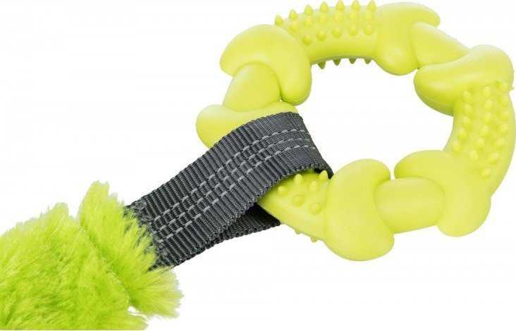 Trixie Bungee Tugger su ringiem, Žaislas, skirtingos spalvos, o 10/56 cm, su amortyzatorem