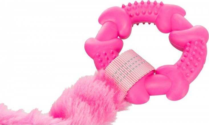 Trixie Bungee Tugger su ringiem, Žaislas, skirtingos spalvos, o 10/56 cm, su amortyzatorem