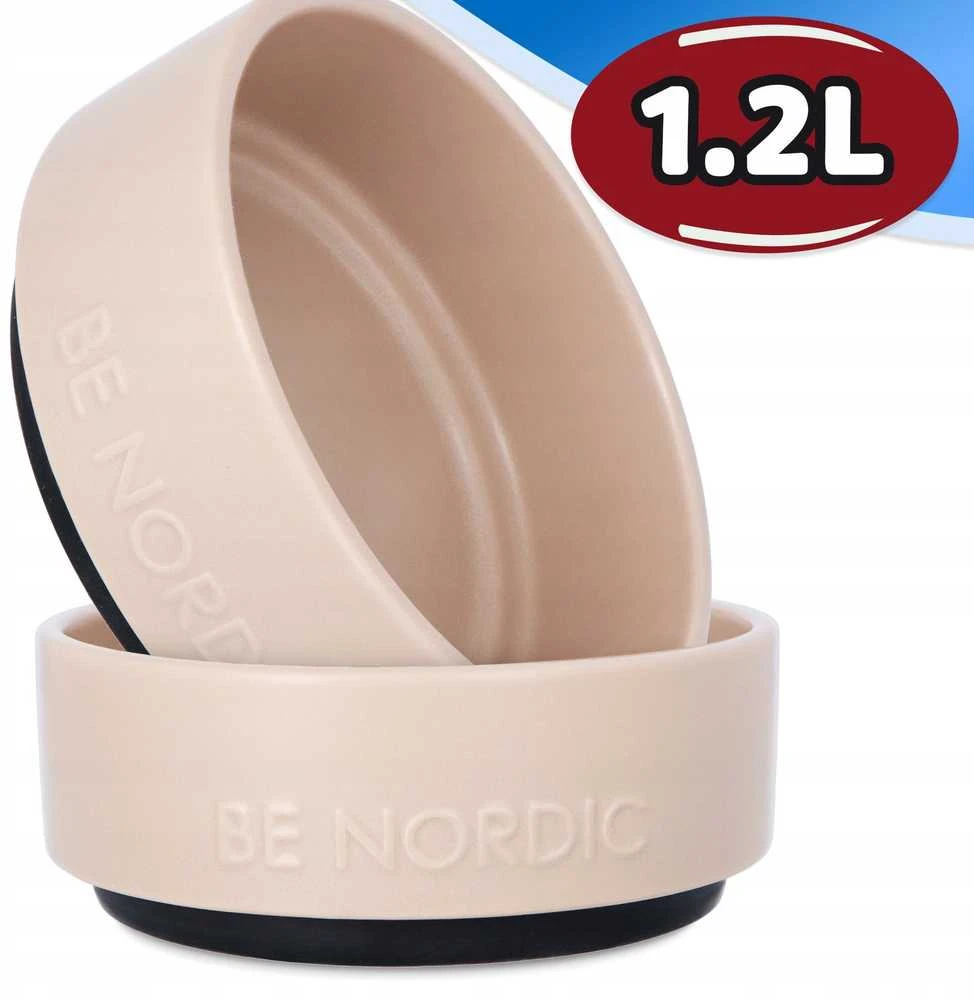 Trixie Be Nordic dubenėlis Taupe Ceramika/Guma 1,2l