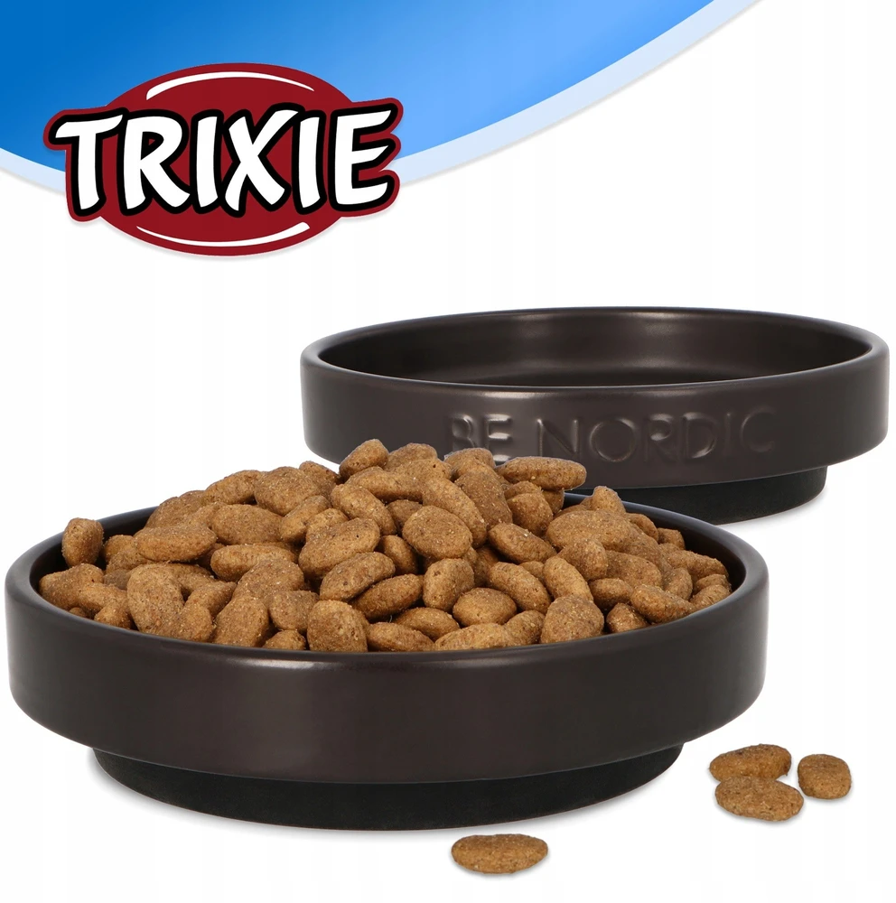 Trixie BE NORDIC, dubenėlis, dla kota, juoda, ceramika/guma, 0,3 l/o 16 cm