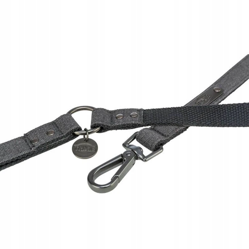 Trixie CityStyle smycz, cotton, juodas, M–L: 1.00 m/20 mm