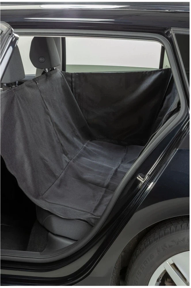 Trixie Dėklas na autokėdutė, šuniui, su bokami, padalinta, 1,5 × 1,35 m, juoda
