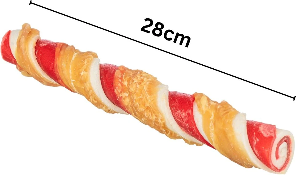 Šunų skanėstas - Trixie Denta Fun kepsninės bandelė su vištienos krūtinėle, 28 cm, 80 g, 50 vnt.