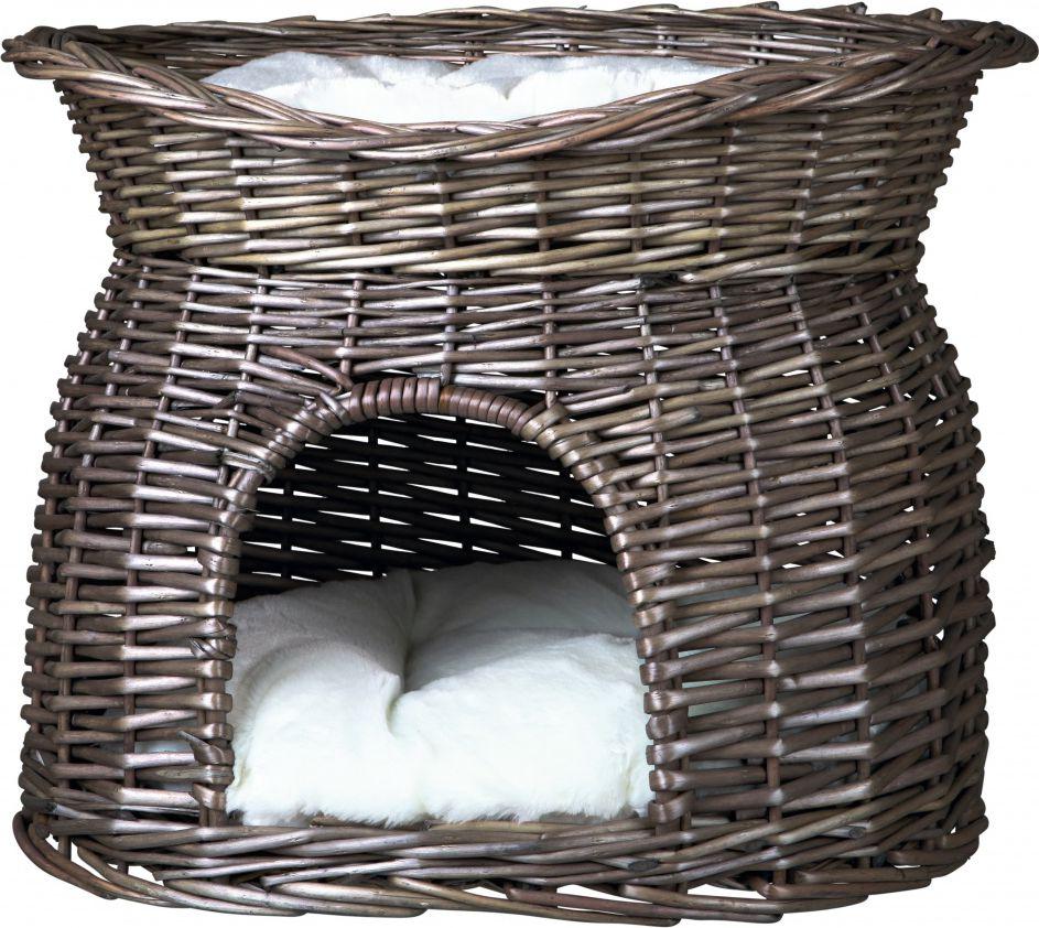 Trixie Wicker lova su 2 pagalvėmis, 54 × 43 × 37 cm, pilka