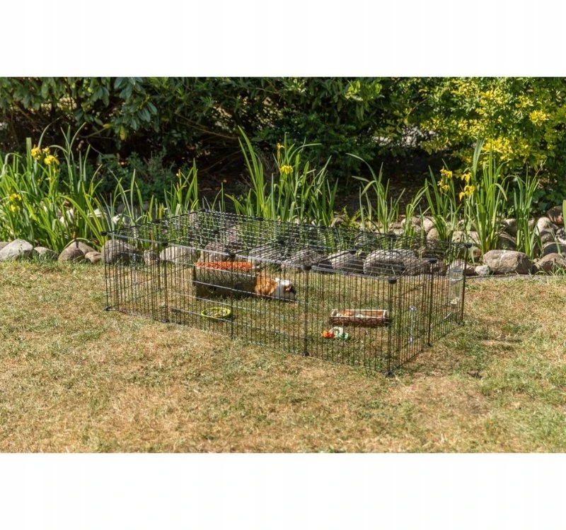 Trixie Lauko nešiojamas narvas su viršutiniu dangčiu, graužikams, stačiakampis, juodas, metalas, 152 × 38 × 72 cm