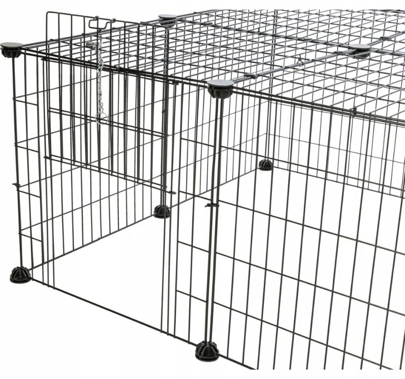 Trixie Lauko nešiojamas narvas su viršutiniu dangčiu, graužikams, stačiakampis, juodas, metalas, 152 × 38 × 72 cm