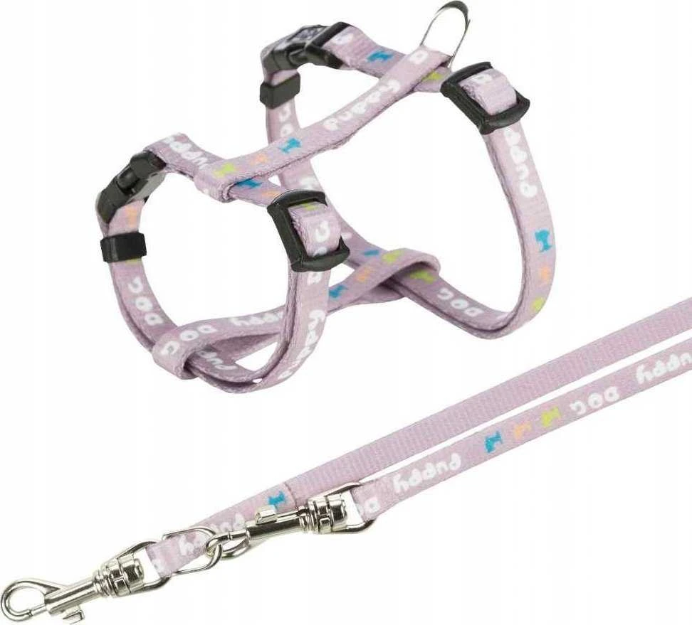 Trixie Junior, šuniuko pakinktai, su pavadėliu, diržas, 27-45 cm / 10 mm, 2,00 m, alyvinė