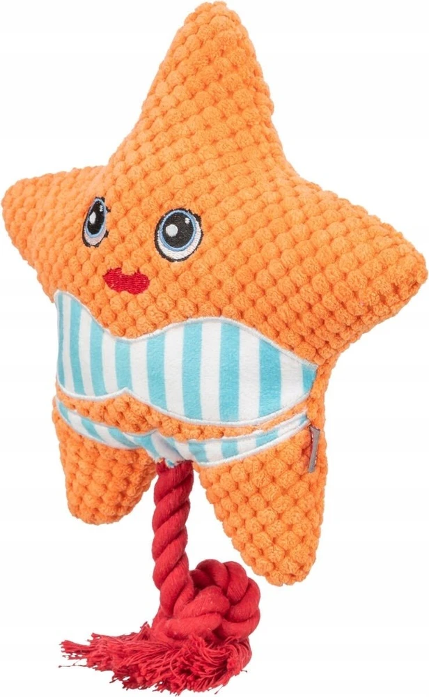 Trixie Rozgwiazda su virvute, žaislas, šuniui, oranžinė, pluszowa, 22 cm