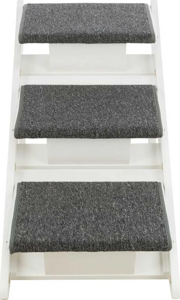Trixie laiptai/pandusas šuo/katė baltas MDF 44 x 46 x 106 cm išklotas kilimine danga
