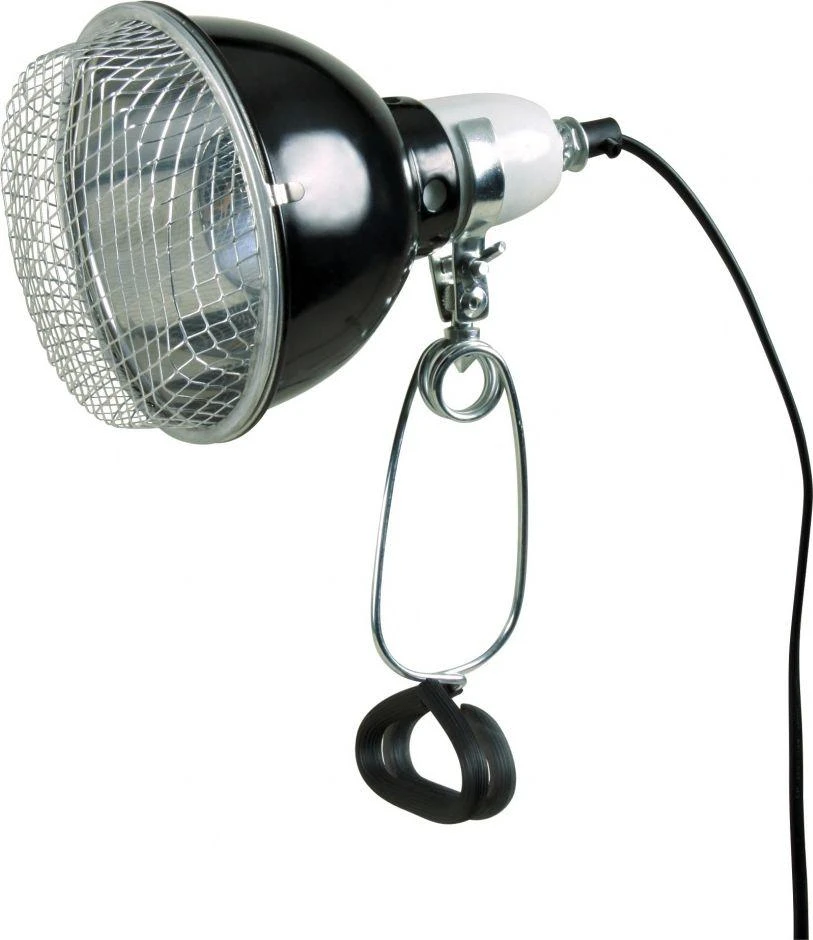 Trixie lempa su spaustuku, juoda su apsauginiu tinkleliu 14cm 100W