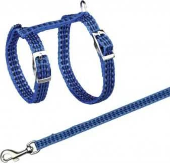TRIXIE Kačių petnešos su pavadėliu, atspind., metal. sagtys, 22-42 cm-10 mm, 1.20 m