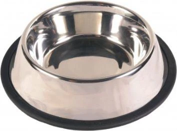 Trixie Dubenėlis metalinis 0.45l 14cm su guma