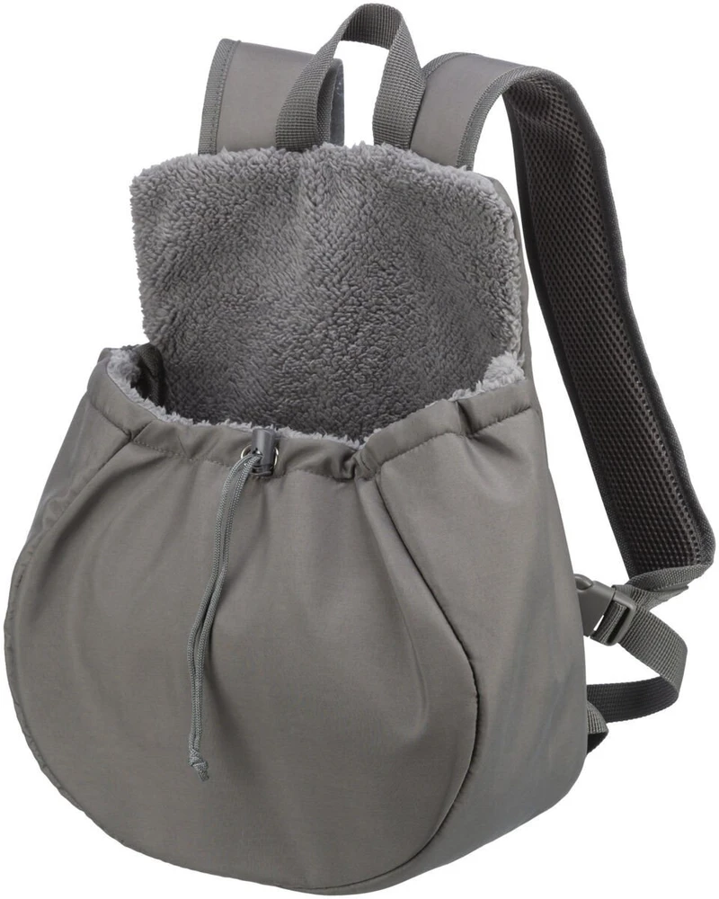 Trixie Molly, Minkštas vežėjas gyvūnams, Kuprinė naminių gyvūnėlių nešiklis, Šuo, 4kg, Apkrova iš viršaus, Pilkas