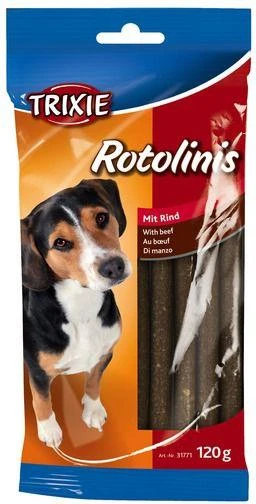 TRIXIE Soft Snack rotolinis, jautiena, 12 cm, 12 vnt.-120 g