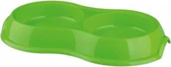 TRIXIE Dvigubas dubenėlis, plastm., 2x0.2 l, ø 11 cm-26x4x14 cm