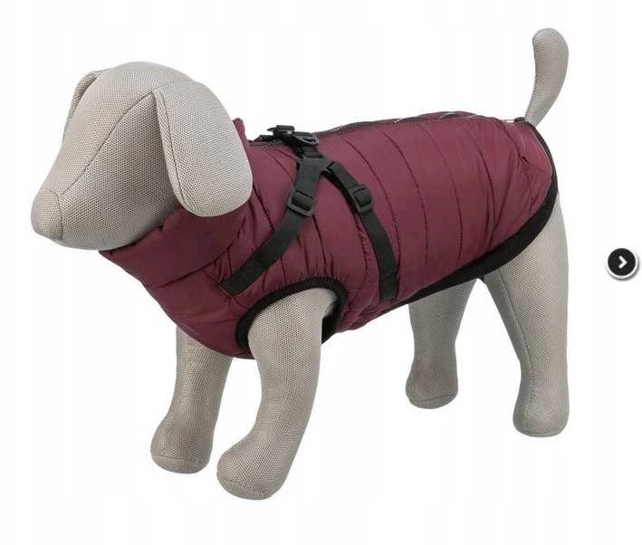 Trixie Pirou žieminis paltas su petnešomis, XS: 30 cm, sangrijos spalvos