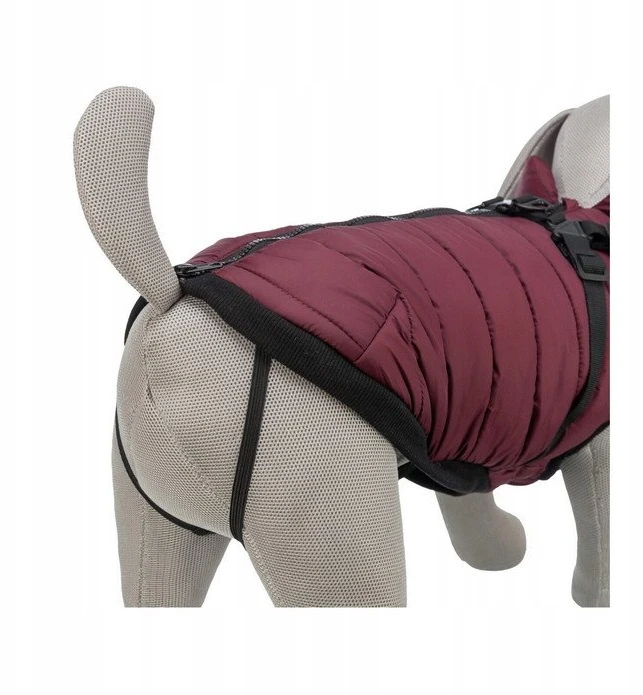 Trixie Pirou žieminis paltas su petnešomis, S: 36 cm, sangrijos spalvos