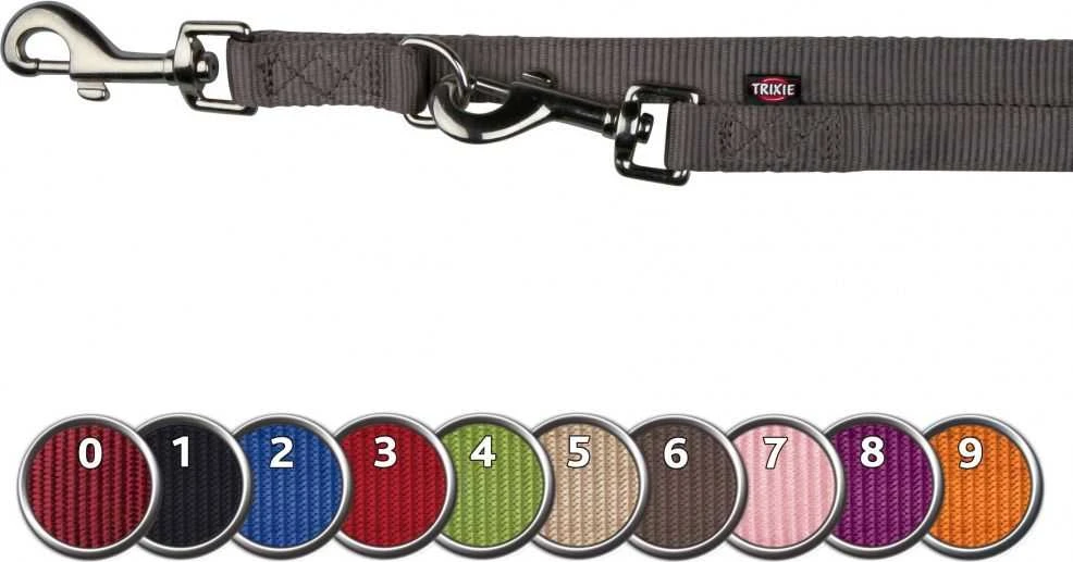 TRIXIE Premium pritaikomas pavadys, dvisluoksnis, L-XL 2m/25mm, raudonas