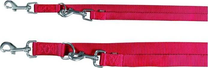 TRIXIE Premium pritaikomas pavadys, dvisluoksnis, XS-S 2m/15mm, raudonas
