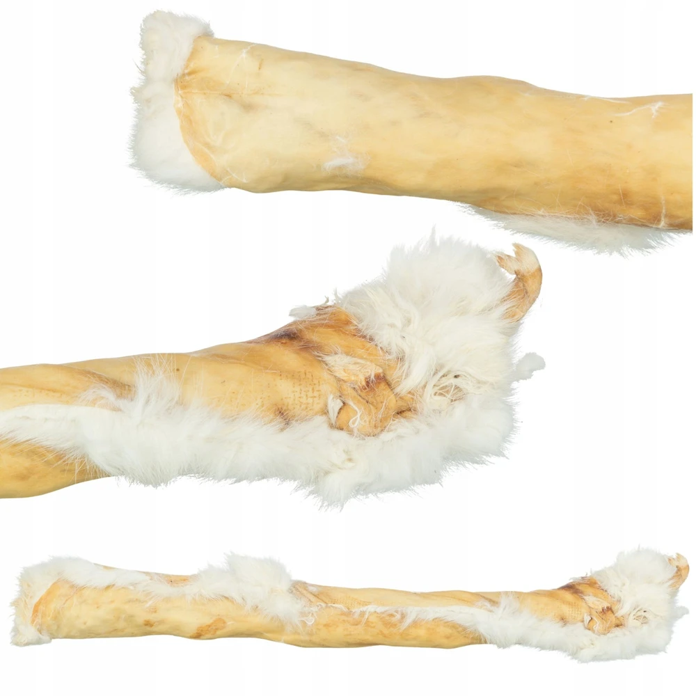 Šunų skanėstas - Trixie triušio odos ritinėlis su kailiu, 45–50 cm, 85 g