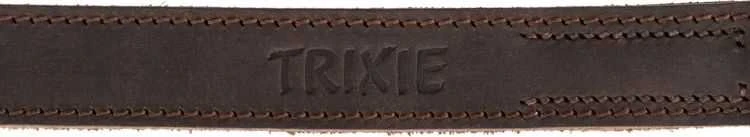 Trixie Rustic pavadėlis šuniui, tamsiai ruda, XS – S: 1,20 m / 12 mm, stora oda