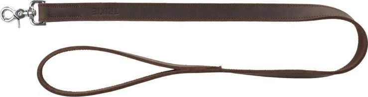 Trixie Rustic pavadėlis šuniui, tamsiai ruda, XS – S: 1,20 m / 12 mm, stora oda