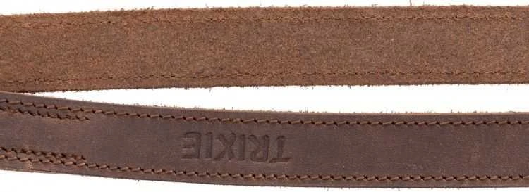 Trixie Rustic reguliuojamas pavadėlis šuniui, tamsiai ruda, XS – S: 2,00 m / 12 mm, stora oda