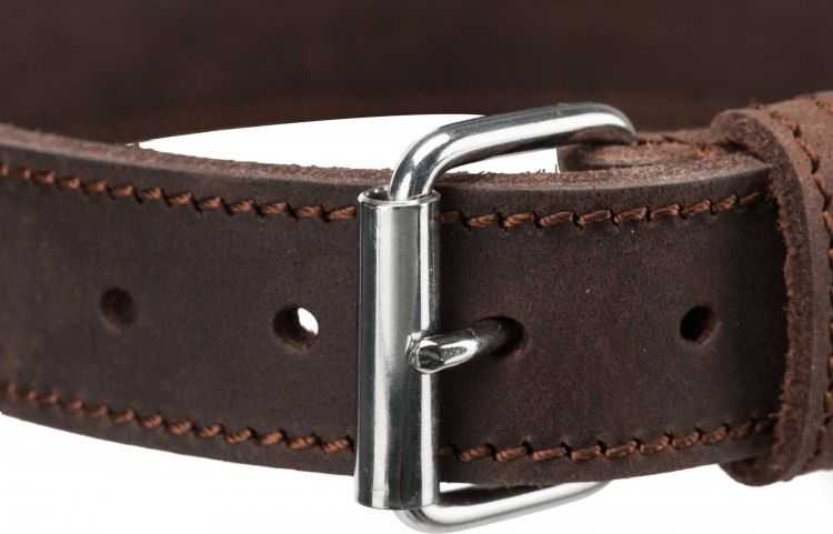 TRIXIE Rustic rieb. odos antkaklis, XS-S 27-34 cm/18 mm, tams. rudas