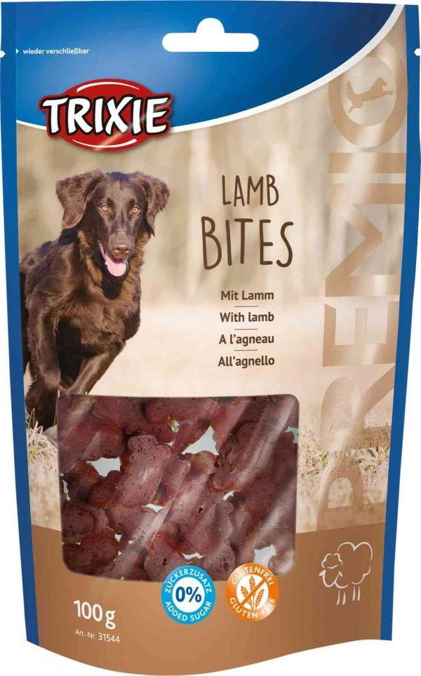 TRIXIE PREMIO skanėstai šunims, ėrienos kąsneliai, 100 g