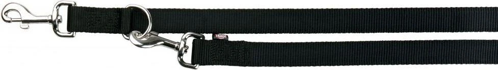 TRIXIE Premium pritaikomas pavadys, dvisluoksnis, XS-S 2m/15mm, juodas