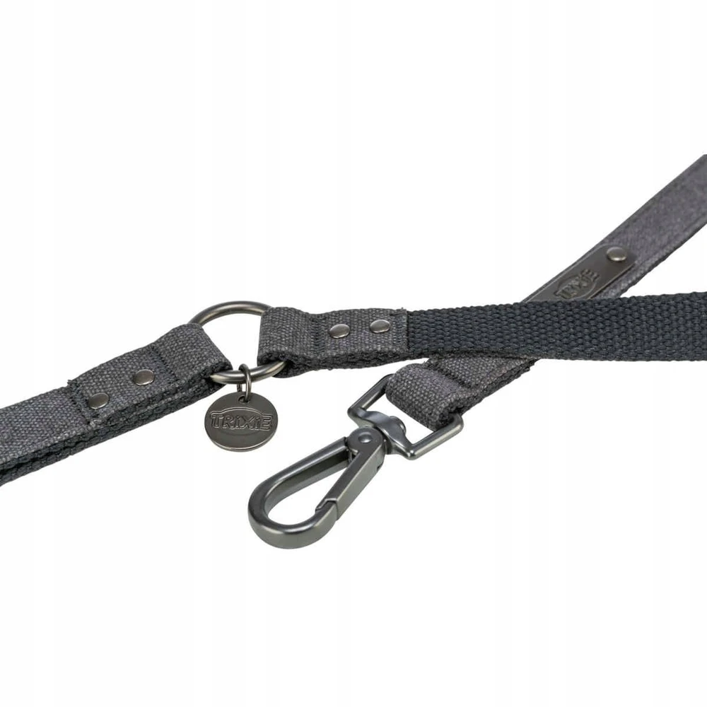 Trixie smycz V šuniui medvilnė juoda S–M: 2.00 m/13 mm