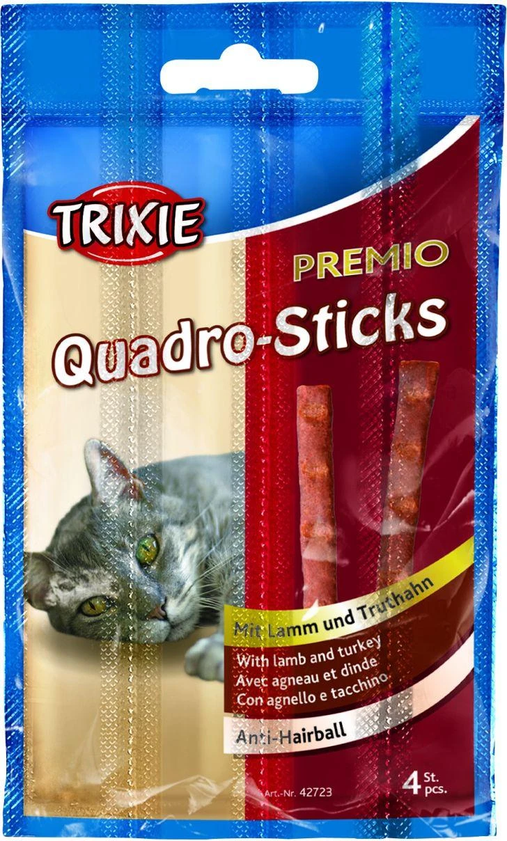 TRIXIE PREMIO Stick Quintett, ėriena-kalakutiena, skanėstas katėms 5x5 g
