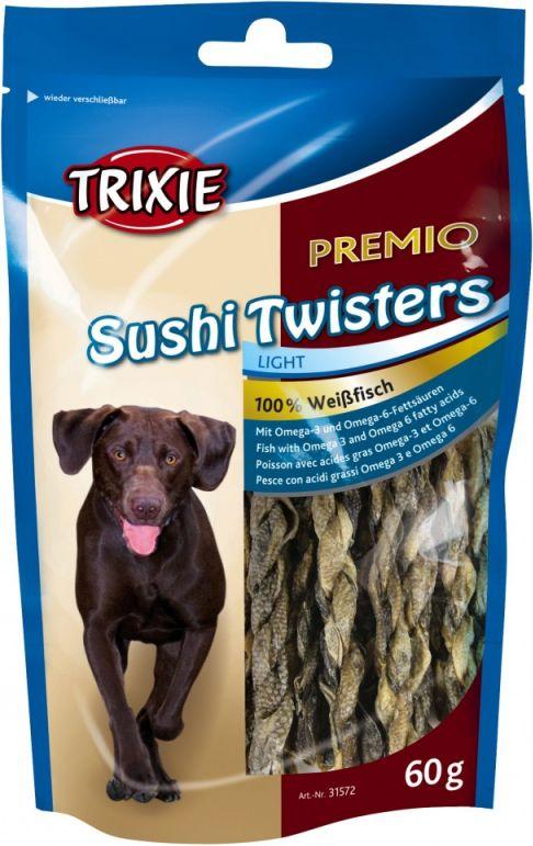 Trixie PREMIO Sushi Twisters skanėstai šunims pynutės iš žuvies, 60g