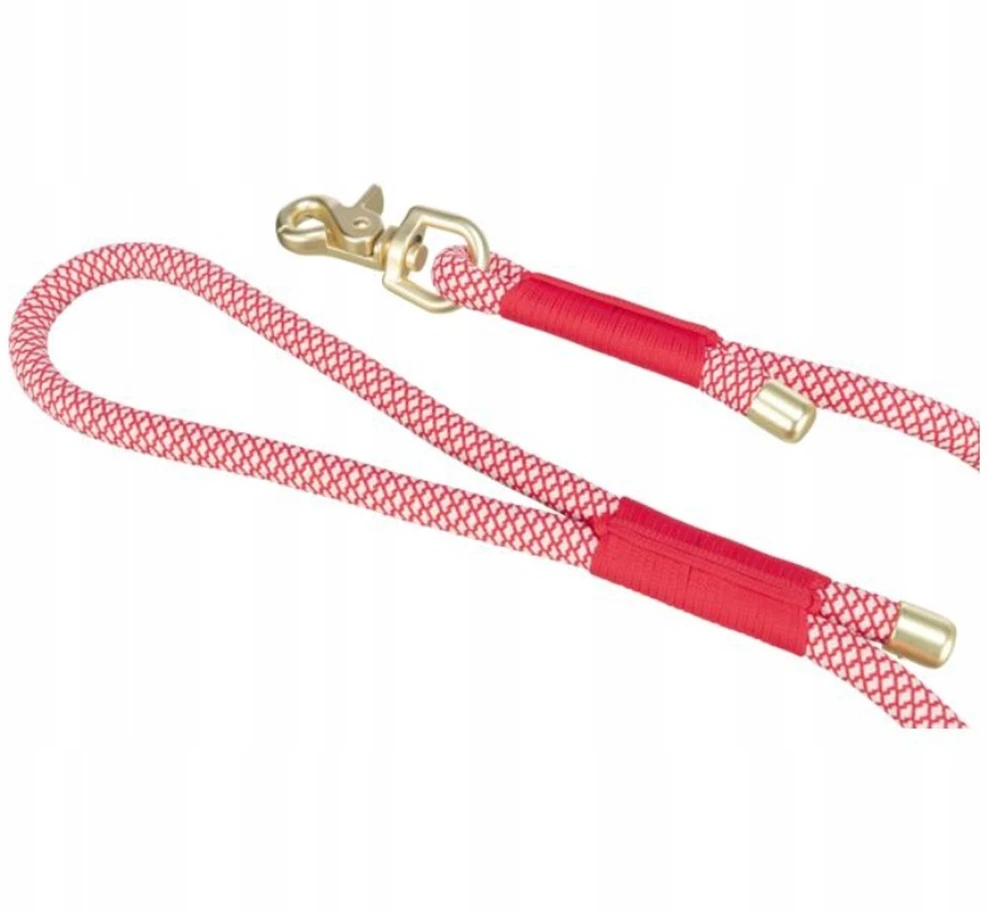 Trixie Soft Rope, smycz, šuniui, raudona/kreminė, nylon, S–XL: 1.00 m/o 10 mm