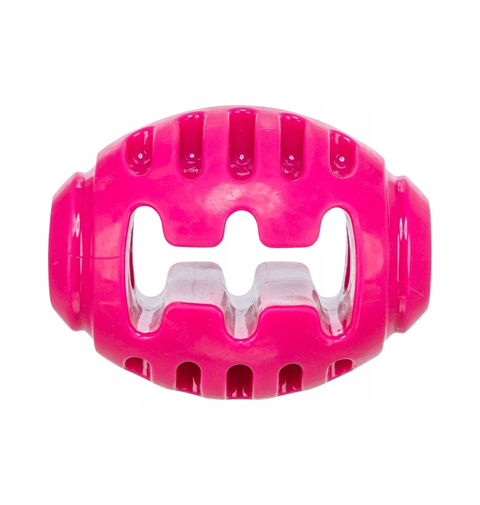Trixie Soft & Strong kamuoliukas rugby, žaislas, šuniui, rožinė, TPR, 8,5 cm