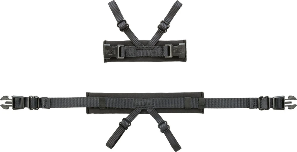 Trixie Apsauginis dirželių adapteris šunims, juodas, M–L: 46–72 cm/20 mm