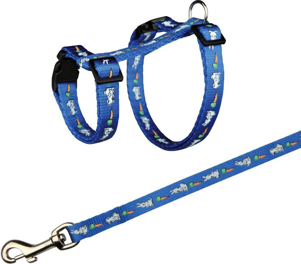 Trixie Petnešos su pavadėliu triušiams, 25–44cm/10mm, 1.25m