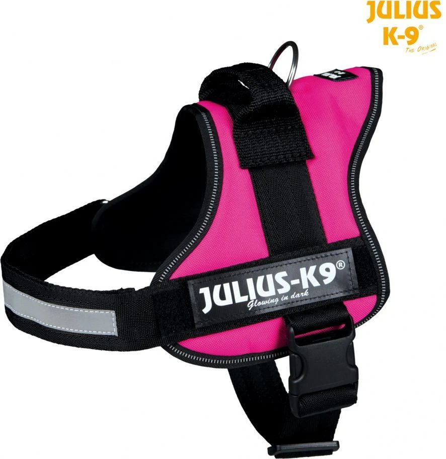 Trixie diržai Julius-K9, 1/L: 66–85 cm, fuksija