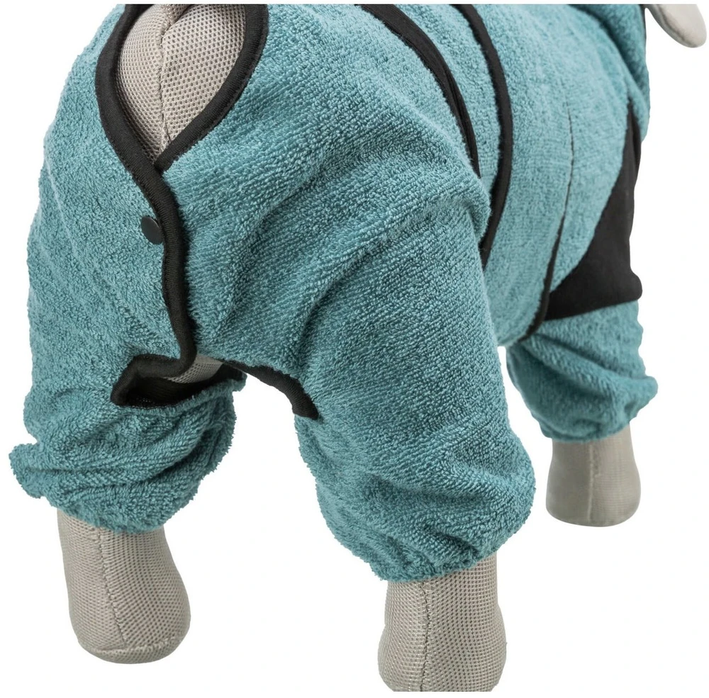 Trixie Szlafrok šuniui, frotte audinys, petrolet, S: 38 cm, su lipdukais