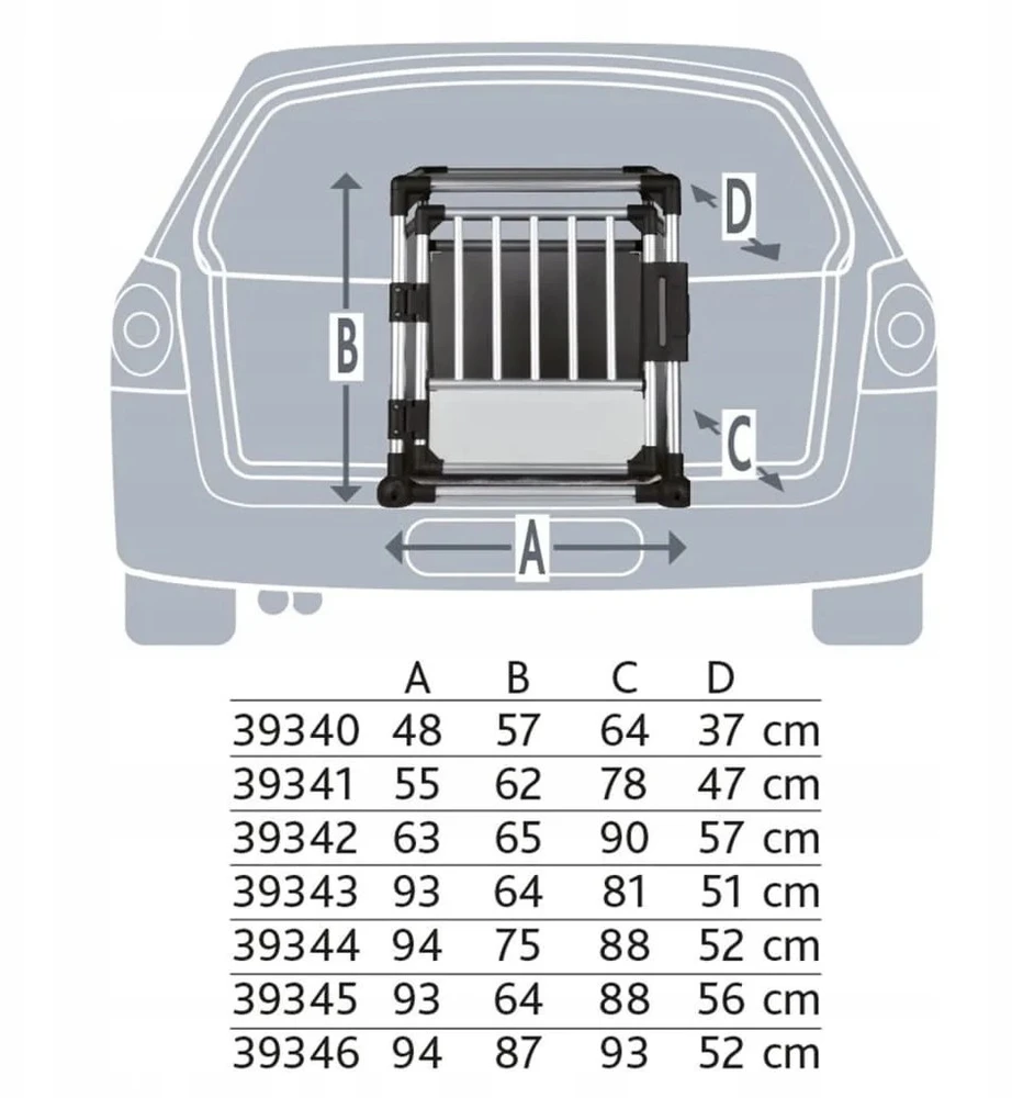 Trixie Transportbur, aliuminis, 94 × 87 × 93 cm