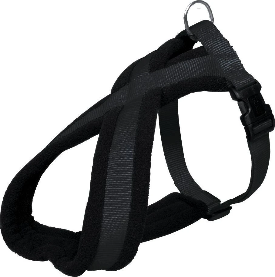 TRIXIE Premium touring petnešos, M-L 50-90cm/25mm, juodos