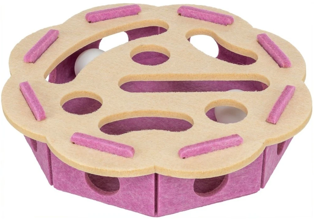 Trixie Whole’n’Roll, žaislas, katėms, gėlės formos, uogų formos, veltinis, 30 × 7,5 cm