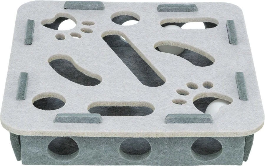 Trixie Whole’n’Roll, žaislas, katėms, dėžutė, pilkas, veltinis, 30 × 7,5 cm