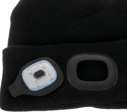 Žieminė kepurė su žibintuvėliu - juoda Trizand 22663