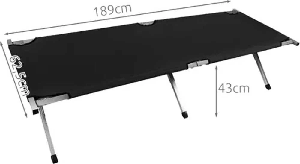 Trizand 23190 Suankstoma lova 189 x 70 x 43 cm juoda